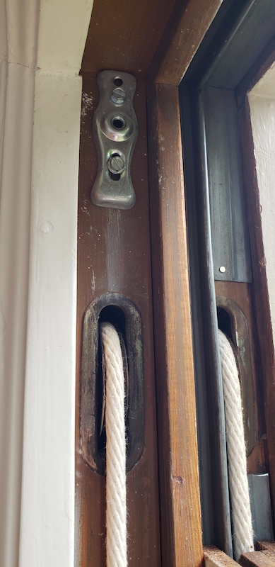 Each window has four pulleys - one for each side of each sash.